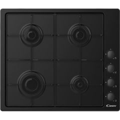 Candy CHW6LBB Black Built-in 60 cm Gas 4 zone(s)