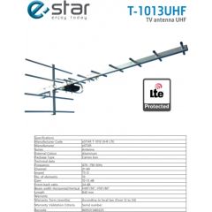 eSTAR Antenna T-1013 UHF LTE Black