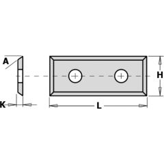 Ēveles asmeņi CMT 790.395.09; 39,5x9x1,5 mm; HW-HC; 1 gab. Ēveļu asmeņi