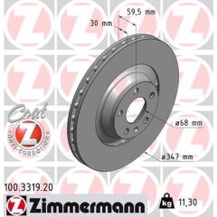 Zimmermann Bremžu disks 100.3319.20