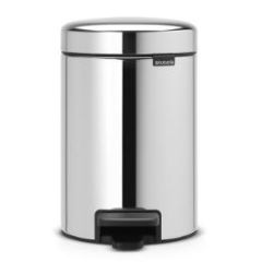Brabantia atkritumu tvertne ar pedāli NewIcon, 5l, brilliant steel Papīra - atkritumu grozi