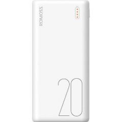 (Ir veikalā) Romoss Simple 20 Powerbank 20000mAh (white)