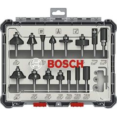Bosch cutter set 15 pcs Mixed 6mm shank - 2607017471 Jaunumi -Dārzam