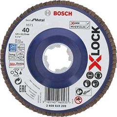 Bosch X-LOCK Fan Disc BfM, 125mm, K40 - 2608619209 eng. Dažādi diski