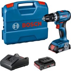 Bosch Cordless Impact Drill GSB 18V-45 Professional, 18V (blue/black, 2x Li-Ion battery 2.0Ah, in L-case) Jaunumi -Dārzam