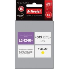 Activejet AB-1240YNX ink (replacement for Brother LC1220Bk/LC1240Bk; Supreme; 12 ml; yellow) Tintes printeru izejmateriāli