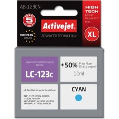 Activejet AB-123CN ink for Brother printer; Brother LC123C/LC121C replacement; Supreme; 10 ml; cyan Tintes printeru izejmateriāli