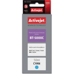 Activejet AB-5000C ink (replacement for Brother BT-5000C; Supreme; 50 ml; cyan) Tintes printeru izejmateriāli
