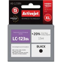 Activejet AB-123BN ink for Brother printer; Brother LC123Bk/LC121Bk replacement; Supreme; 15 ml; black Tintes printeru izejmateriāli