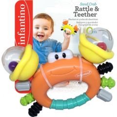 INFANTINO Košļājamais grabulis, Krabis Attīstošie paklājiņi