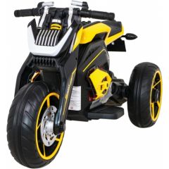 Futūristisks elektriskais motocikls, dzeltens