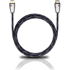 OEHLBACH Art. No. 123 EASY CONNECT STEEL HIGH SPEED HDMI CABLE WITH ETHERNET 0.75m Art. No. 123