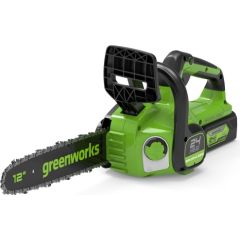 Ķēdes zāģis Greenworks GD24CS30; 24 V; 30 cm sliede (bez akumulatora un lādētāja)