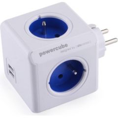 Allocacoc PowerCube Original USB (E) power extension 4 AC outlet(s) Blue, White