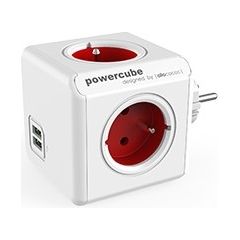 Allocacoc PowerCube Original USB Type E power extension 4 AC outlet(s) Indoor Red