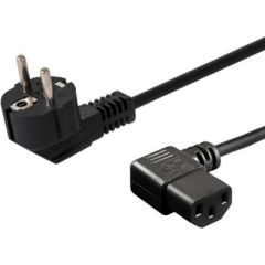 SAVIO Power cable Schuko (M) angled – IEC C13, 1.2 m CL-115