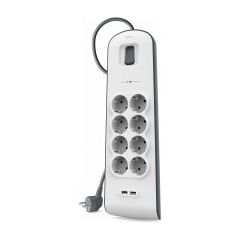 Belkin BSV804VF2M surge protector White 8 AC outlet(s) 2 m