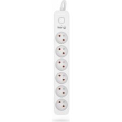 Hsk Data Kerg M02408 6 Earthed sockets  - 5.0m power strip with 3x1mm2 cable, 10A