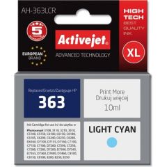 Activejet Ink Cartridge AH-363LCR for HP Printer, Compatible with HP 363 C8774EE;  Premium;  10 ml;  bright blue.