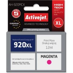 Activejet AH-920MCX ink (replacement for HP 920XL CD973AE; Premium; 12 ml; magenta) Tintes printeru izejmateriāli