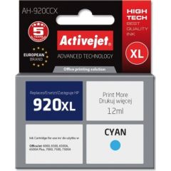 Activejet AH-920CCX HP Printer Ink, Compatible with HP 920XL CD972AE;  Premium;  12 ml;  blue. Tintes printeru izejmateriāli