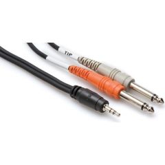 Hosa Technology CMP-153 audio cable 0.91 m 3.5mm 2 x 6.35mm TS Black, Grey, Orange