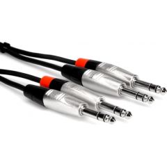 Hosa Technology HSS-005X2 audio cable 1.5 m 2 x 6.35mm TRS Black