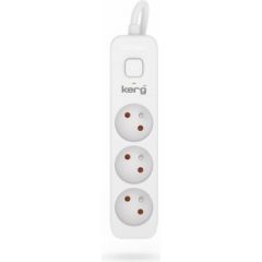 Hsk Data Kerg M02377 3 Earthed sockets  - 5.0m power strip with 3x1mm2 cable, 10A