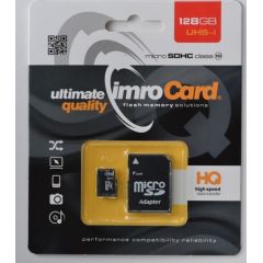 IMRO 10/128G UHS-I ADP memory card 128 GB MicroSDHC Class 10 Atmiņas kartes micro SD SDHC