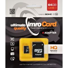 IMRO 10/64G UHS-I ADP memory card 64 GB MicroSDHC Class 10