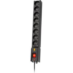 LESTAR LX 810 G-A 1.M power extension 1.5 m 230 AC outlet(s) Indoor Black