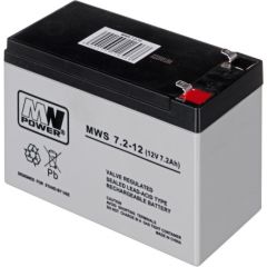 MPL MW POWER MWS 7.2-12 UPS battery Lead-acid accumulator VRLA AGM Maintenance-free 12 V 7,2 Ah Black, Grey