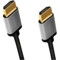 LOGILINK CHA0101 HDMI cable A/M to A/M 4K/60 Hz alu black/grey 2m