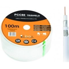 Libox Kabel koncentryczny PCC80 100m coaxial cable RG-6/U White Dažādi vadi