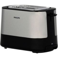 Philips Viva Collection Toaster HD2635/90, plastic, long slot, bun warmer, white / HD2635/90