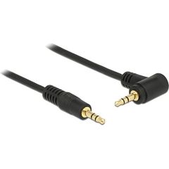 Delock cable Audio 3.5mm male/male angled black 5.0m