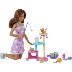 Mattel Barbie doll and kitten scratching post playset Lelles