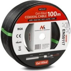 Maclean MCTV-477 coaxial cable 100 m Black Dažādi vadi