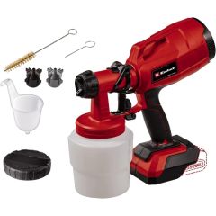 Einhell Cordless paint spray system TC-SY 18/60 Li-Solo, spray gun (red/black, without battery and charger)