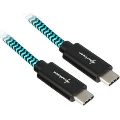Sharkoon USB 3.1 C-C black / blue 0.5m - Aluminum + Braid