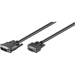 goobay DVI-I ->VGA black 2m, Cable black