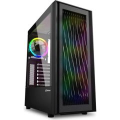 Sharkoon RGB WAVE, pc case (black, tempered glass side panel)