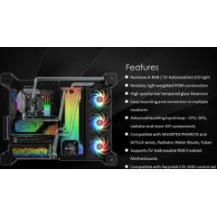 RAIJINTEK ANTILA PURE R100B, pump (black/transparent, reservoir/pump combo)