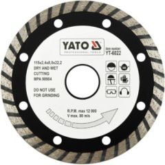 Dimanta griešanas disks Yato YT-6022; 115x22,2 mm Dažādi diski