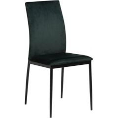 Krēsls DEMINA 43.5x53xH92cm melns/t.zaļš
