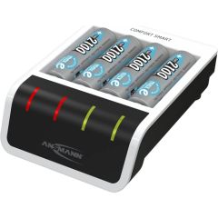 Ansmann Comfort Smart + 4x AA 2100mAh, charger (white/black, incl. 4x AA batteries with 2100 mAh)