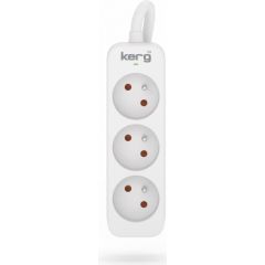 HSK DATA Kerg M02387 3 Earthed sockets - 1 5m power strip with 3x1 5mm2 cable 16A