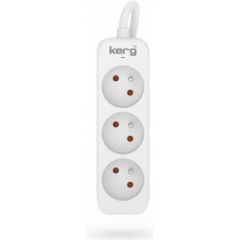 HSK DATA Kerg M02383 3 Earthed sockets - 1.5m power strip with 3x1mm2 cable 10A