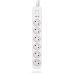 Hsk Data Kerg M02411 6 Earthed sockets  - 5.0m power strip with 3x1,5mm2 cable, 16A