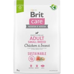 BRIT Care Dog Sustainable Adult Small Breed Chicken & Insect  - dry dog food - 3 kg